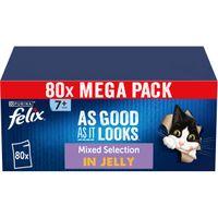 Felix As Good As it Looks Senior 7+ Meat in Jelly Wet Cat Food 80x85g