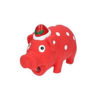 Rufus & Rosie Honking Latex Christmas Pig Puppy Toy