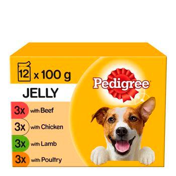 Pedigree Wet Dog Food Pouch in Jelly Favourites 12x100g