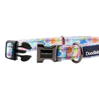 Doodlebone Trendy Tails Padded Dog Collar Pink 6-11