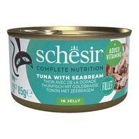 Schesir Complete and Balanced Wet Cat Food, Tuna with Seabream, 85g