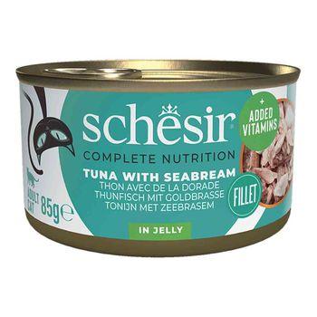 Schesir Complete and Balanced Wet Cat Food, Tuna with Seabream, 85g