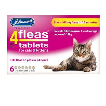 Johnson s 4Fleas Tablets Cat And Kitten Cat Flea Treatment