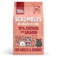 Scrumbles Dry Cat Food for Adult & Seniors Salmon 750g