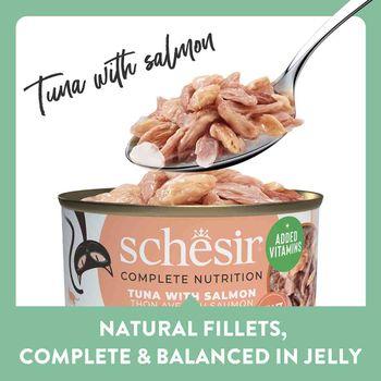 Schesir Complete and Balanced Wet Cat Food Salmon Fillet in Jelly 85g