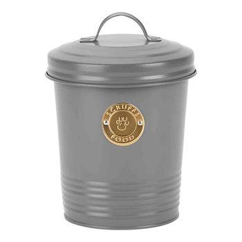 Scruffs Cantina 2L Steel Storage Pet Treat Canister Dark Grey
