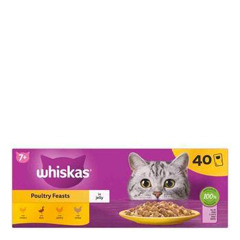 Whiskas Poultry Feasts in Jelly 7 Senior Wet Cat Food Pouches