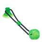 Rufus & Rosie Rubber Ball & Tug Rope Dog Treat Toy