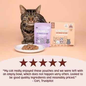 Scrumbles Grain Free Wet Cat Jelly Recyclable Pouch Meat Selection 8x85g