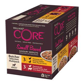 Wellness CORE Wet Small Breed Adult Dog Food Savoury Medleys Butcher 6x85g