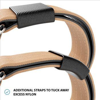 BullyBillows Dog TRI-Harness Military Tan Small