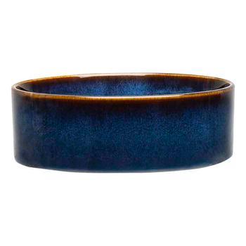 Scruffs Reactive Glaze Pet Food Bowl Blue 15cm