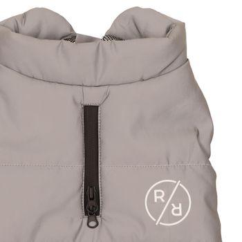 Rufus & Rosie Padded Reflective Dog Coat Grey M Plus