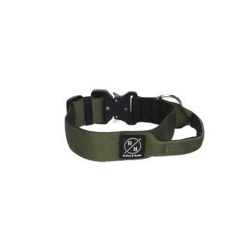 Rufus & Rosie Padded Handle Dog Collar, Medium, Khaki