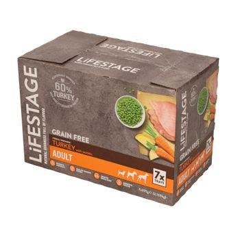 Lifestage Grain Free Adult Wet Dog Food Turkey 7x395g