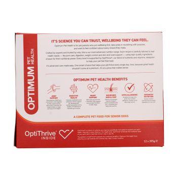 Optimum Pet Health Senior Dog Food Trays, 12x395g