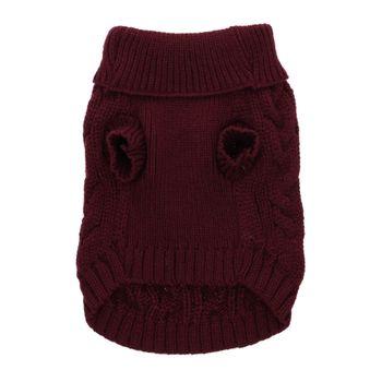 Rufus & Rosie Cable Knit Jumper Burgundy S+
