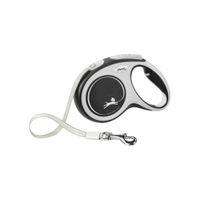 Flexi New Comfort Tape Retractable Dog Lead, Black, 5m