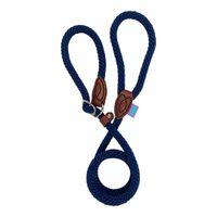 Hem & Boo Soft Touch Rope Slip Dog Lead Navy Thick