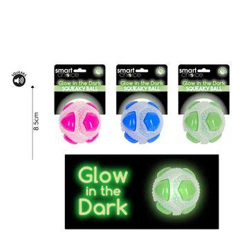 Happy Pet Glow In The Dark Ball Dog Toy 3 Colours Dog Activity Toys