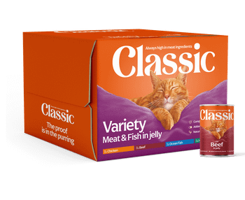 Butcher's Classic Adult Wet Cat Food Meat and Fish in Jelly Variety Pack Tins 24 x 400g