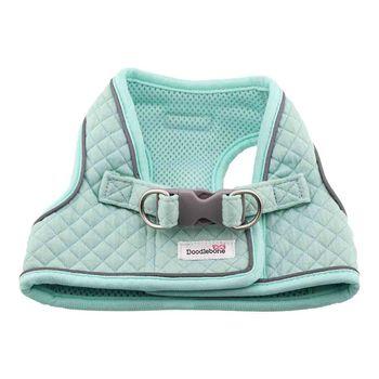 Doodlebone Snappy Mint Quilt Dog Harness 0.5