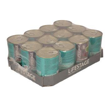Lifestage Grain Free Duck & Tripe Chunks in Gravy Wet Dog Food 12x400g