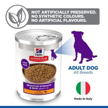 Hill's Science Plan Sensitive Stomach & Skin Adult Wet Dog Food with Chicken 370g