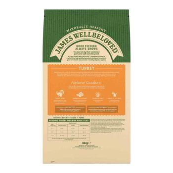 James Wellbeloved Adult Turkey & Rice, Dry Cat Food, 4kg