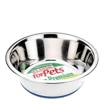 Classic Stainless Steel Dish Dog Bowl, 2.5ml, 25cm Diameter