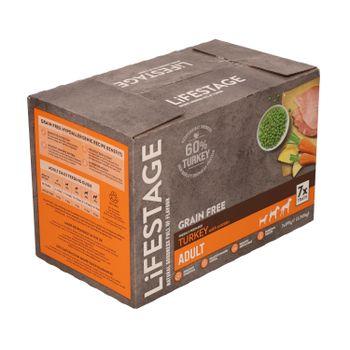 Lifestage Grain Free Adult Wet Dog Food Turkey 7x395g