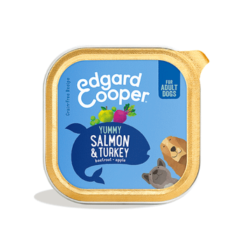 Edgard & Cooper Adult Wet Food Cup Salmon & Turkey 150g