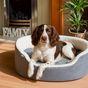 Dream Paws Oval Velvet Dog Bed Grey Large