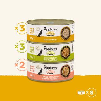 Applaws Taste Toppers Chicken Selection in Broth 8x156g