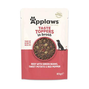 Applaws Taste Toppers Beef with Green Beans, Sweet Potato & Red Pepper in Broth Dog Food 12x85g