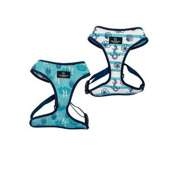 Soho Pet Collection Reversible Dog Harness Nautical/Coral Medium