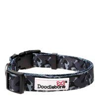 Doodlebone Printed Dog Collar Charcoal Camo 1-2