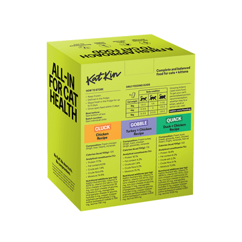 KatKin THE BIRDS Fresh Cat and Kitten Food, Variety Pack (Chicken, Turkey & Duck) 6x80g