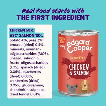 Edgard & Cooper Adult Tin Chicken & Salmon 6x400g