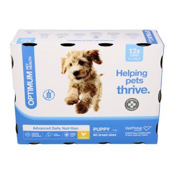 Optimum Pet Health Puppy Dog Food Trays, 12x395g