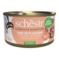 Schesir Complete and Balanced Wet Cat Food Salmon Fillet in Jelly 85g