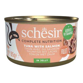 Schesir Complete and Balanced Wet Cat Food Salmon Fillet in Jelly 85g