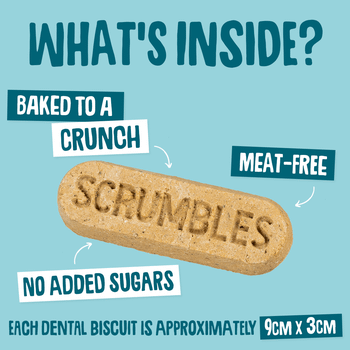 Scrumbles Gnashers for Dogs, Daily Dental Sticks 125g