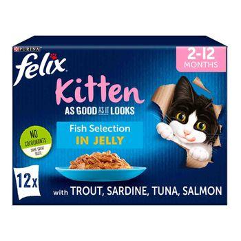 Felix As Good As It Looks Pouch Kitten Fish Multipack 12x100g