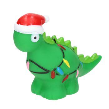 Smart Choice Squeaky Vinyl Festive Dinosaur Dog Toy