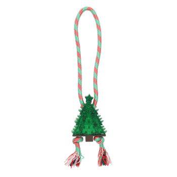 Rufus & Rosie Christmas Rubber Rope Dog Toy Assorted