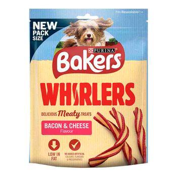 Bakers Whirlers Bacon & Cheese Dog Chews, 130g