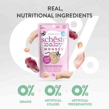 Schesir Complete and Balanced Wet Kitten Food Chicken in Mousse 70g