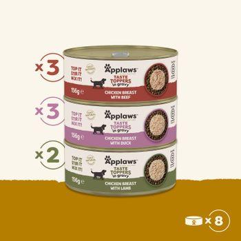 Applaws Taste Toppers Chicken Selection in Gravy 8x156g