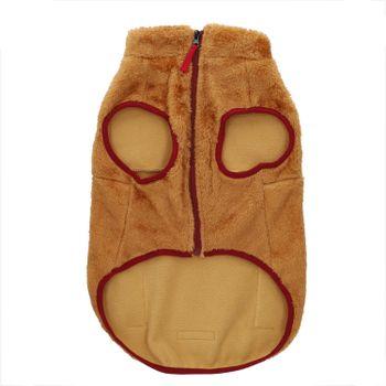 Rufus & Rosie Red Teddy Dog Fleece Jumper, L+